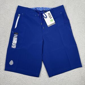 Stio CFS Board Short Mens 32 Cobalt 21.5" Swim Surf Stretch Quick Dry UPF New